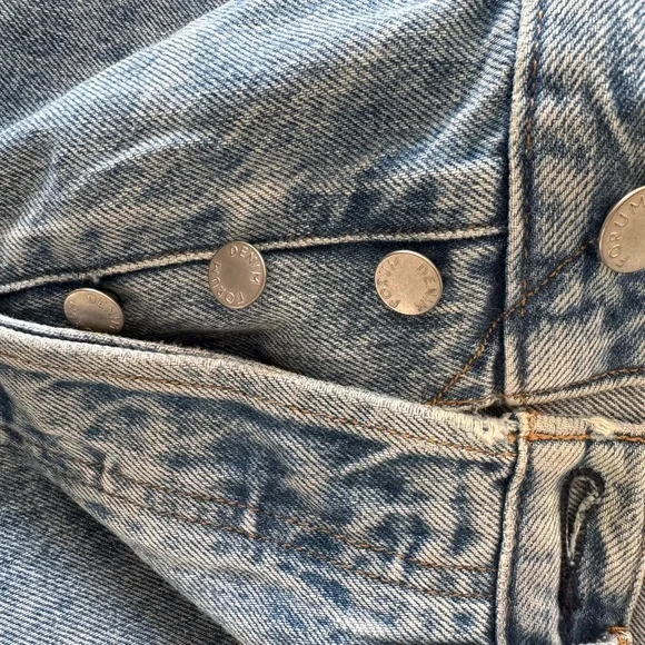 Denim Forum women’s button fly straight Joni high rise loose Jeans 26 L - Picture 8 of 9